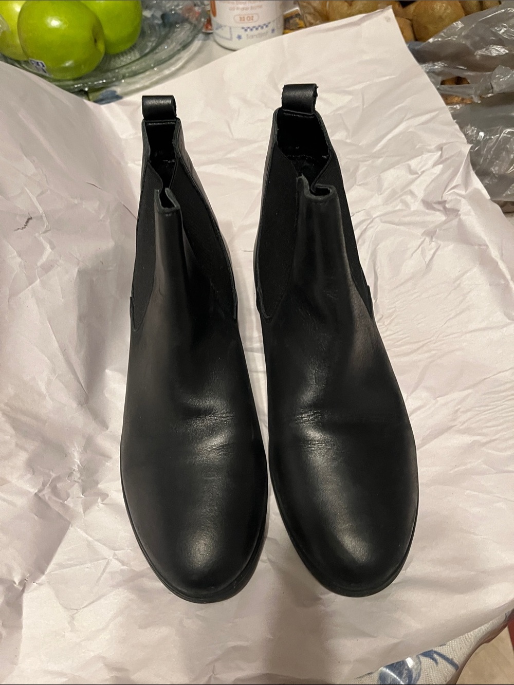 Aldo Black Slip-On Chelsea Boots